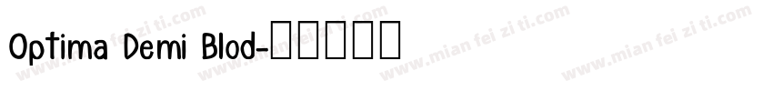Optima Demi Blod字体转换
